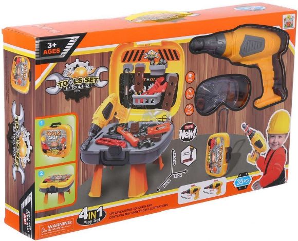 Picture of 4 in 1 Tools Play Set With Box - 35 Pieces