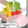 صورة مجموعة ادراج صندوقية للتخزين وتنظيم الثلاجة قابلة للسحب الى الخارج مكونة من قطعة بتصميم فريد على شكل سلال مقاس صغير مناسبة لرفوف الثلاجة التي سمكها اقل من 0.5 بوصة