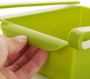 صورة مجموعة ادراج صندوقية للتخزين وتنظيم الثلاجة قابلة للسحب الى الخارج مكونة من قطعة بتصميم فريد على شكل سلال مقاس صغير مناسبة لرفوف الثلاجة التي سمكها اقل من 0.5 بوصة